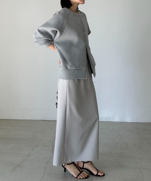 Doux archives(ドゥアルシーヴ)の「ダブルクロスタイトスカート(スカート・レディース・ブラック/グレー/ベージュ・SMALL/MEDIUM)」の14枚目の写真