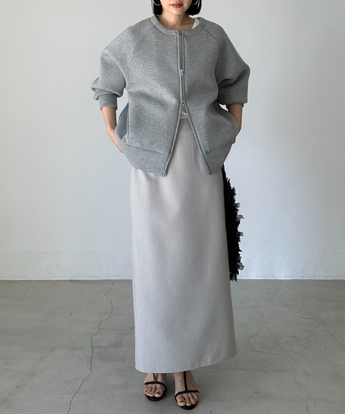 Doux archives(ドゥアルシーヴ)の「ダブルクロスタイトスカート(スカート・レディース・ブラック/グレー/ベージュ・SMALL/MEDIUM)」の15枚目の写真