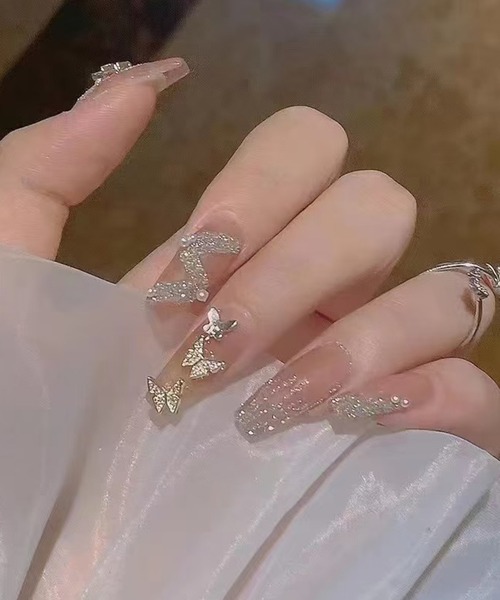 Lace Ladies（レースレディース）の「3D ビジュー付き カラー ネイルチップ セット（ネイルシール/ネイルチップ・レディース・B/A/D/E/F/C・FREE）」の5枚目の写真