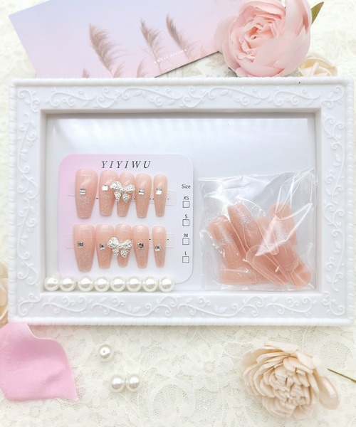 Lace Ladies（レースレディース）の「3D ビジュー付き カラー ネイルチップ セット（ネイルシール/ネイルチップ・レディース・B/A/D/E/F/C・FREE）」の15枚目の写真