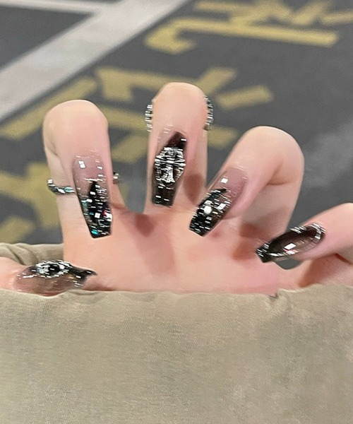 Lace Ladies（レースレディース）の「3D ビジュー付き カラー ネイルチップ セット（ネイルシール/ネイルチップ・レディース・B/A/D/E/F/C・FREE）」の10枚目の写真