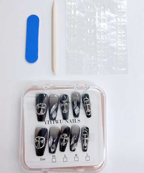 Lace Ladies（レースレディース）の「3D ビジュー付き カラー ネイルチップ セット（ネイルシール/ネイルチップ・レディース・B/A/D/E/F/C・FREE）」の21枚目の写真