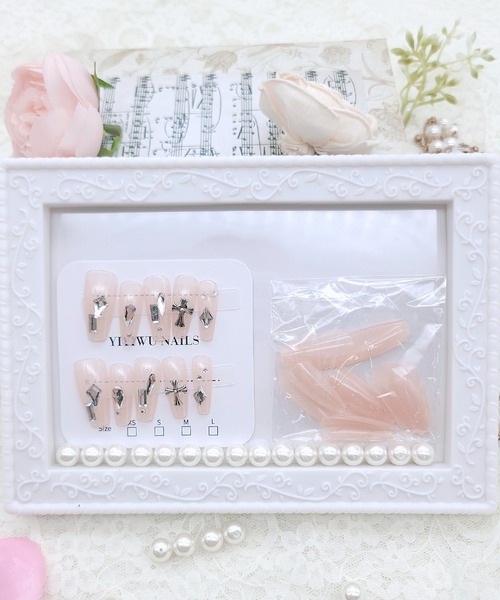 Lace Ladies（レースレディース）の「3D ビジュー付き カラー ネイルチップ セット（ネイルシール/ネイルチップ・レディース・B/A/D/E/F/C・FREE）」の22枚目の写真