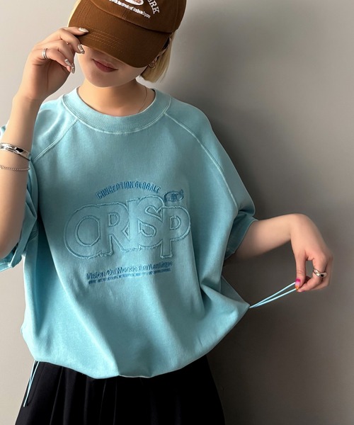 Java（ジャバ）の「《JaVaジャバコラボ》裾はドロストでお好みのシルエットに。ヴィンテージライクな半袖ロゴTシャツ（Tシャツ/カットソー・レディース・ライトブルー/チャコールグレー/ピンク・LARGE/X-LARGE/MEDIUM/SMALL）」の17枚目の写真
