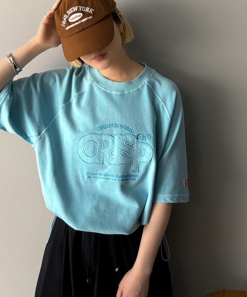 Java（ジャバ）の「《JaVaジャバコラボ》裾はドロストでお好みのシルエットに。ヴィンテージライクな半袖ロゴTシャツ（Tシャツ/カットソー・レディース・ライトブルー/チャコールグレー/ピンク・LARGE/X-LARGE/MEDIUM/SMALL）」の21枚目の写真
