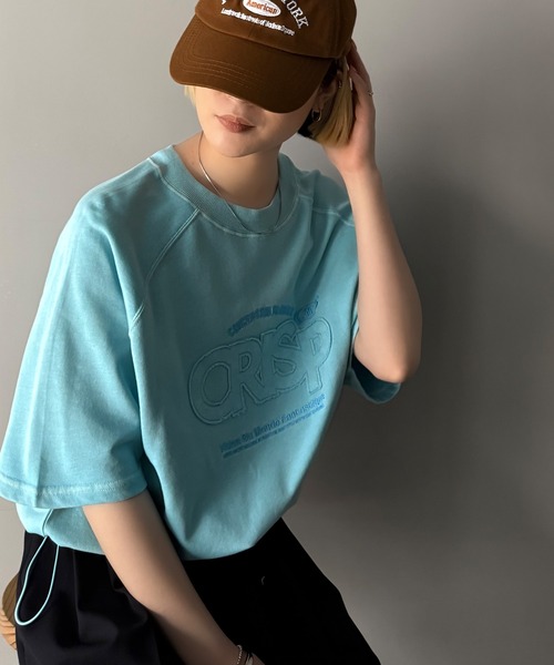 Java（ジャバ）の「《JaVaジャバコラボ》裾はドロストでお好みのシルエットに。ヴィンテージライクな半袖ロゴTシャツ（Tシャツ/カットソー・レディース・ライトブルー/チャコールグレー/ピンク・LARGE/X-LARGE/MEDIUM/SMALL）」の20枚目の写真