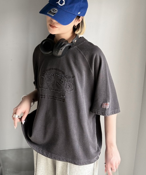 Java（ジャバ）の「《JaVaジャバコラボ》裾はドロストでお好みのシルエットに。ヴィンテージライクな半袖ロゴTシャツ（Tシャツ/カットソー・レディース・ライトブルー/チャコールグレー/ピンク・LARGE/X-LARGE/MEDIUM/SMALL）」の12枚目の写真