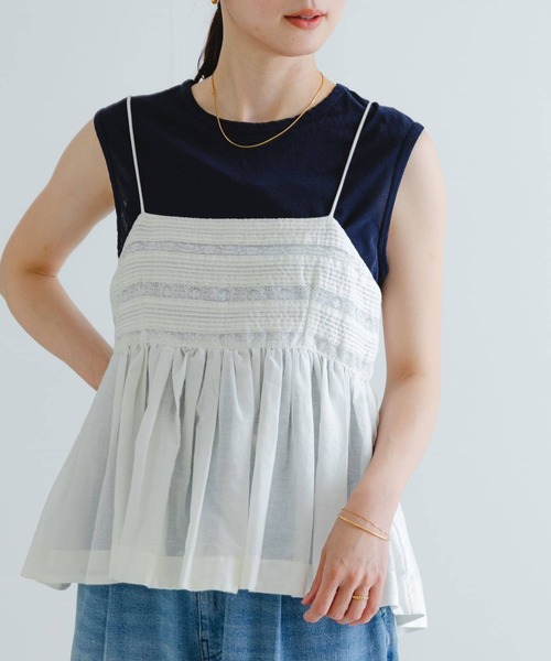 セール】レース切り替えキャミブラウス（キャミソール）｜URBAN