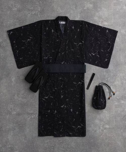 ADRER(アドラー)の「yukata 5 set / 浴衣 5点セット (浴衣・帯・下駄・扇子・巾着)(浴衣・メンズ・ブラック系1/ブラック系3/ブラック系2・XS/S/M/L)」の21枚目の写真