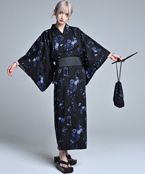 ADRER(アドラー)の「yukata 5 set / 浴衣 5点セット (浴衣・帯・下駄・扇子・巾着)(浴衣・メンズ・ブラック系1/ブラック系3/ブラック系2/ブラック系4・XS/S/M/L)」の18枚目の写真