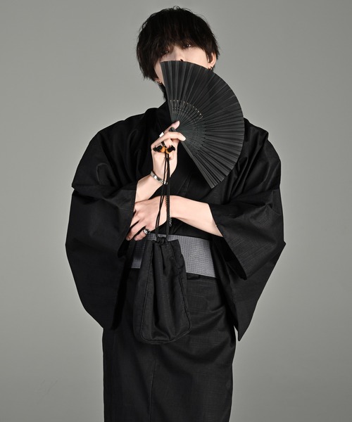 ADRER(アドラー)の「yukata 5 set / 浴衣 5点セット (浴衣・帯・下駄・扇子・巾着)(浴衣・メンズ・ブラック系1/ブラック系3/ブラック系2・XS/S/M/L)」の13枚目の写真