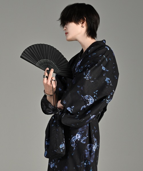yukata 5 set / 浴衣 5点セット (浴衣・帯・下駄・扇子・巾着