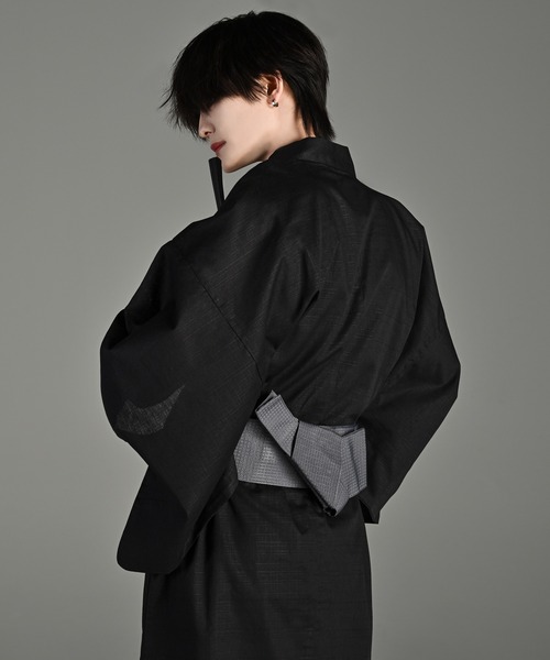 ADRER(アドラー)の「yukata 5 set / 浴衣 5点セット (浴衣・帯・下駄・扇子・巾着)(浴衣・メンズ・ブラック系1/ブラック系3/ブラック系2・XS/S/M/L)」の15枚目の写真