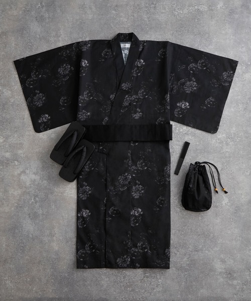 ADRER(アドラー)の「yukata 5 set / 浴衣 5点セット (浴衣・帯・下駄・扇子・巾着)(浴衣・メンズ・ブラック系1/ブラック系3/ブラック系2/ブラック系4・XS/S/M/L)」の19枚目の写真