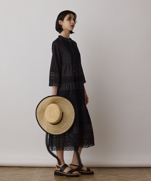 美品 GRACE CONTINENTAL ワンピース グレース コンチネンタル マリン刺繍チュールワンピース（ワンピース）｜GRACE