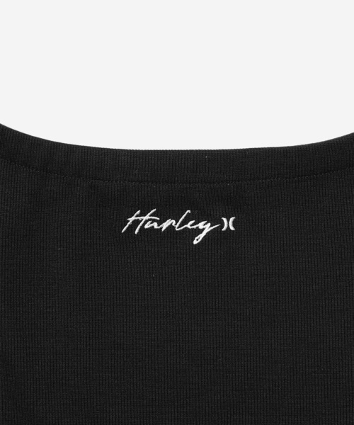 tシャツ 「Hurley/ハーレー」レディース丈短Tシャツ　オフショルダートップす　ヨガ　フィットネス　RIB OFF SHOULDER TEE レデ Hurley tシャツ 「Hurley/ハーレー」レディース丈短Tシャツ オフ