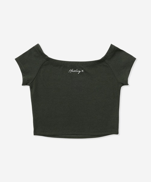Hurley/ハーレー】レディース丈短Tシャツ オフショルダートップ