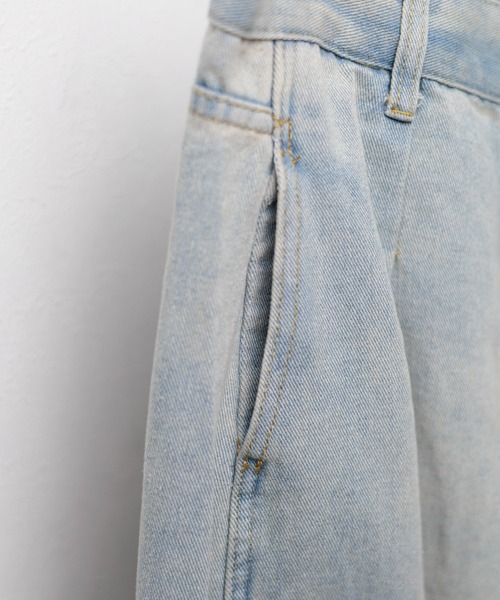 未使用☆2☆ワイドバギーヴィンテージライクデニムパンツ☆ソエルテ WIDE BUGGY VINTAGE LIKE DENIM PANTS ' MUD DYEING / WASHED