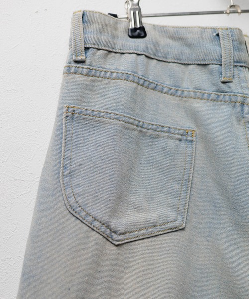 未使用☆2☆ワイドバギーヴィンテージライクデニムパンツ☆ソエルテ WIDE BUGGY VINTAGE LIKE DENIM PANTS ' MUD DYEING / WASHED