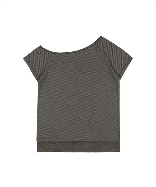 FANCY CLUB（ファンシークラブ）の「A'GEM/9 × .kom 『 FANCY CLUB/ファンシークラブ』 MYSTIC ONE-SHOULDER TEE/ミスティック ワンショルダー TEE（Tシャツ/カットソー・レディース・ブラック/ブラウン・FREE）」の10枚目の写真