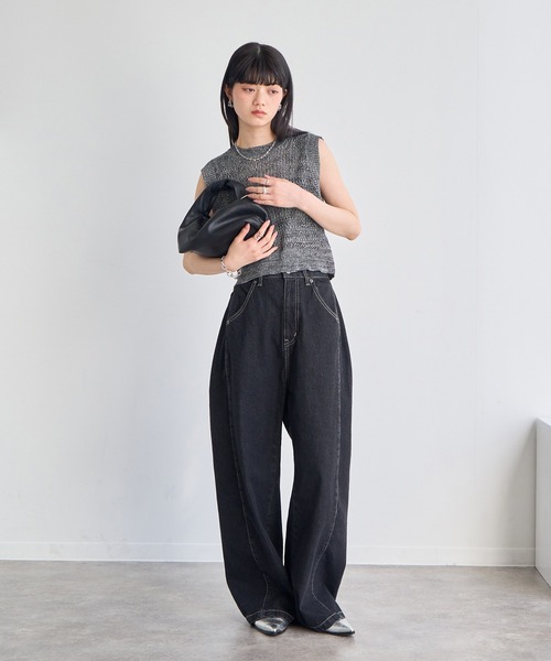 NOGLE(ノグル)の「【NOGLE/ノグル】ミックスサマーニット(その他トップス・レディース・ネイビー/ブラウン/ブラック/アイボリー・FREE)」の10枚目の写真