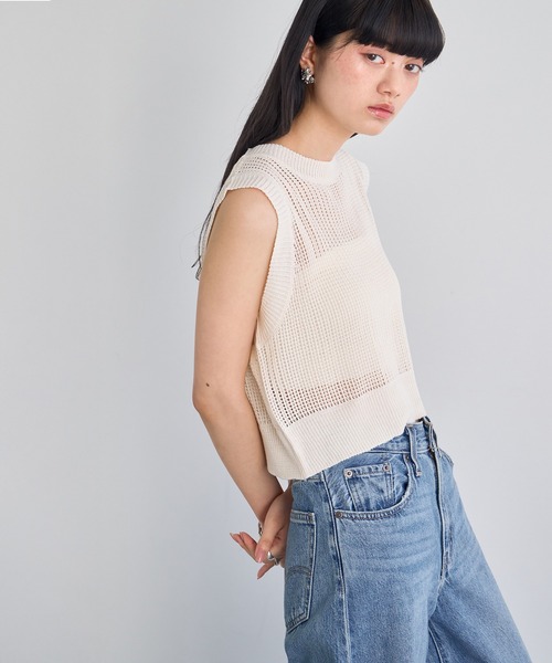 NOGLE(ノグル)の「【NOGLE/ノグル】ミックスサマーニット(その他トップス・レディース・ネイビー/ブラウン/ブラック/アイボリー・FREE)」の19枚目の写真