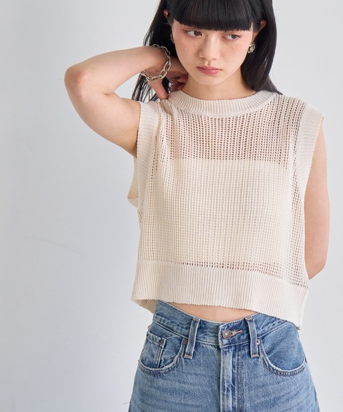 NOGLE(ノグル)の「【NOGLE/ノグル】ミックスサマーニット(その他トップス・レディース・ネイビー/ブラウン/ブラック/アイボリー・FREE)」の17枚目の写真