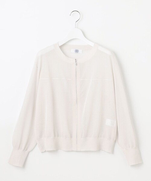 J.PRESS（ジェイプレス）の「【洗える】SHEER LIGHT ニット ブルゾン（ブルゾン・レディース・ライトグレー系/ベージュ系/ふじ色系/ネイビー系・T13/T15）」の14枚目の写真