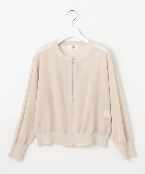 J.PRESS（ジェイプレス）の「【洗える】SHEER LIGHT ニット ブルゾン（ブルゾン・レディース・ライトグレー系/ベージュ系/ふじ色系/ネイビー系・T13/T15）」の15枚目の写真