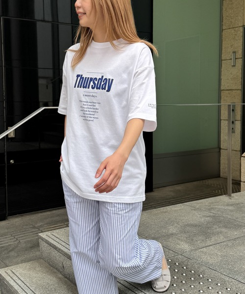 CANAL JEAN(キャナルジーン)の「1975 TOKYO Thursday半袖Tシャツ(Tシャツ/カットソー・レディース・ブラック/ホワイト・MEDIUM/LARGE/X-LARGE)」の7枚目の写真