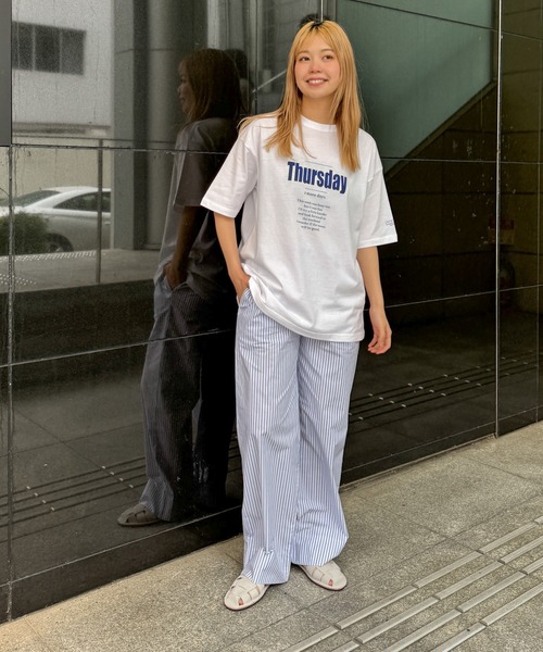 CANAL JEAN(キャナルジーン)の「1975 TOKYO Thursday半袖Tシャツ(Tシャツ/カットソー・レディース・ブラック/ホワイト・MEDIUM/LARGE/X-LARGE)」の9枚目の写真