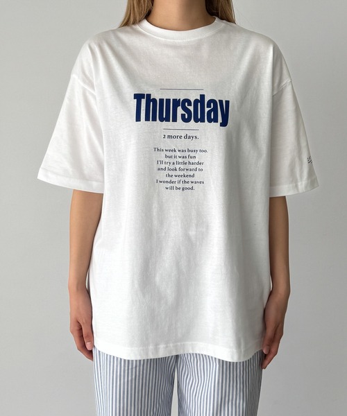 CANAL JEAN(キャナルジーン)の「1975 TOKYO Thursday半袖Tシャツ(Tシャツ/カットソー・レディース・ブラック/ホワイト・MEDIUM/LARGE/X-LARGE)」の14枚目の写真