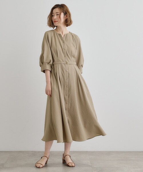 grove(グローブ)の「麻調メッシュラグランスリーブワンピース(ワンピース・レディース・ブルー系その他/ベージュ/スミクロ・03/02/01/04/05)」の10枚目の写真