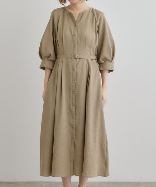 grove(グローブ)の「麻調メッシュラグランスリーブワンピース(ワンピース・レディース・ブルー系その他/ベージュ/スミクロ・03/02/01/04/05)」の16枚目の写真