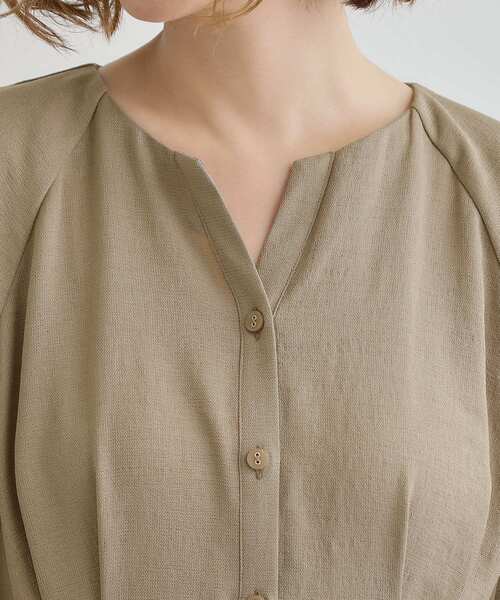 grove(グローブ)の「麻調メッシュラグランスリーブワンピース(ワンピース・レディース・ブルー系その他/ベージュ/スミクロ・03/02/01/04/05)」の20枚目の写真