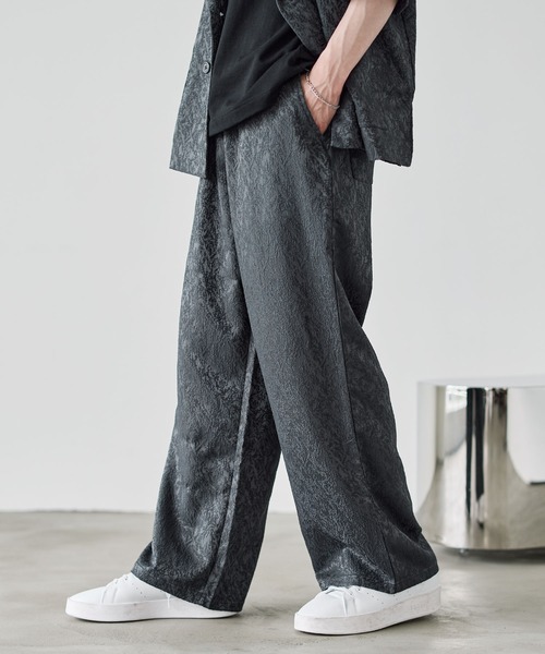 セットアップ 2点セット】ダブルテーラード半袖シャツ+ワイド