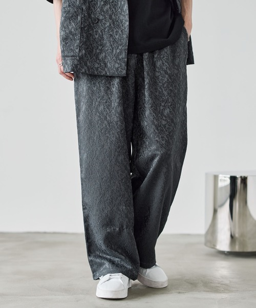 イギー　リラックスセットアップ セットアップ 2点セット】ダブルテーラード半袖シャツ+ワイド