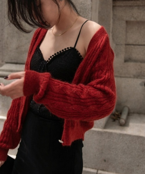 gossip!ロサンゼルス(ゴシップロサンゼルス)の「レトロ風 レースキャミソール(カップ付き)(キャミソール・レディース・ブラック/ホワイト・FREE)」の18枚目の写真
