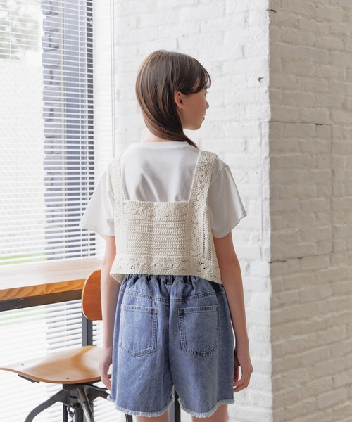 GLOBAL WORK（グローバルワーク）の「かぎ針ベストセットT半袖/326104（ベスト・キッズ・ブラック/アイボリー・130cm/140cm/150cm/160cm）」の8枚目の写真