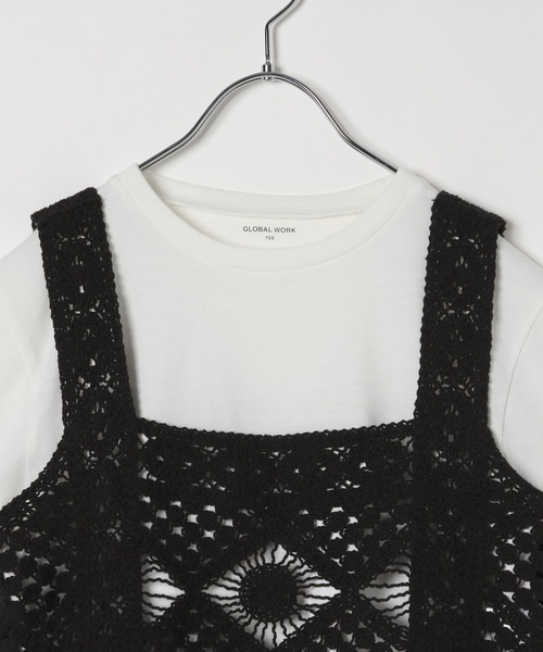 GLOBAL WORK（グローバルワーク）の「かぎ針ベストセットT半袖/326104（ベスト・キッズ・ブラック/アイボリー・130cm/140cm/150cm/160cm）」の11枚目の写真