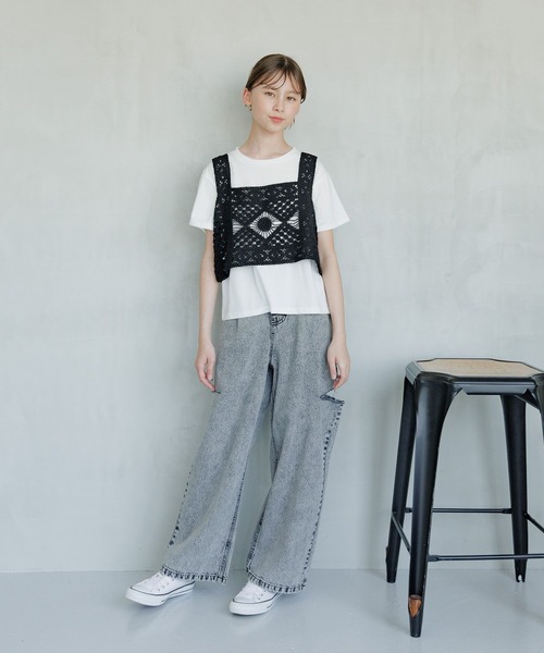 セール】かぎ針ベストセットT半袖/326104（ベスト）｜GLOBAL WORK