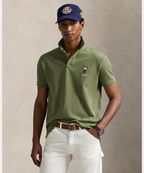 POLO RALPH LAUREN(ポロ ラルフ ローレン)の「カスタム スリム Polo ベア メッシュ ポロシャツ(ポロシャツ・メンズ・グリーン・XXL/XS/XL/L/M/S)」の6枚目の写真