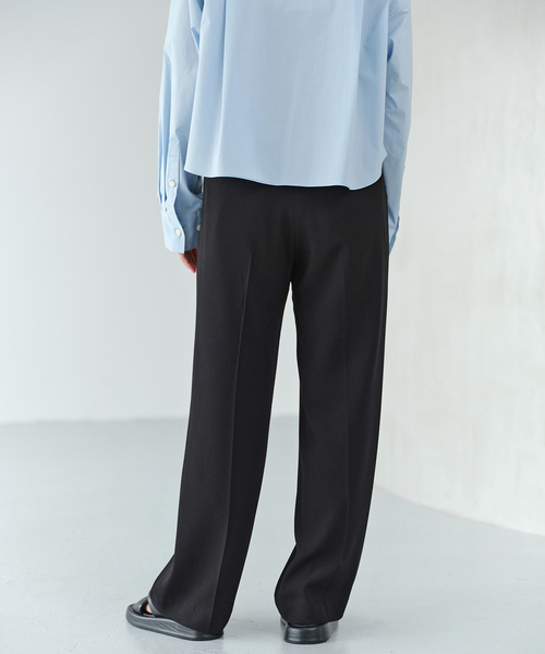 IENA（イエナ）の「《追加2》TA/PL ジョーゼットタックワイドパンツ（スラックス・レディース・ブラック/ネイビー/ベージュ・36/38/40/34）」の22枚目の写真