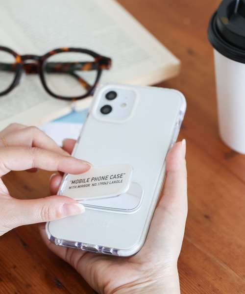 LAKOLE（ラコレ）の「ミラーiPhoneケース[iPhone12/12PRO] / 450063（スマホケース/カバー・レディース・ライトブルー/ブラック/アイボリー・FREE）」の3枚目の写真