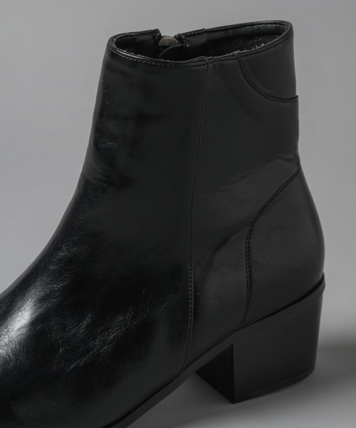 side zip heel boots - サイドジップヒールブーツ