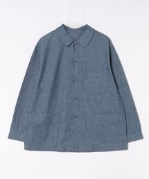 インディゴ ジャカードニット コットン カーディガン（カーディガン