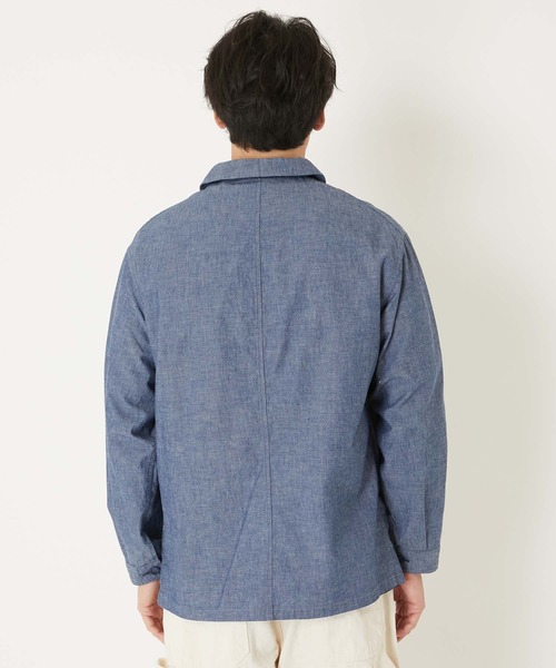 BLUE BLUE(ブルーブルー)の「オリジナルシャンブレー フレンチチャイナ ワークジャケット(その他アウター・メンズ・ブルー・SMALL/MEDIUM/LARGE/X-LARGE)」の6枚目の写真