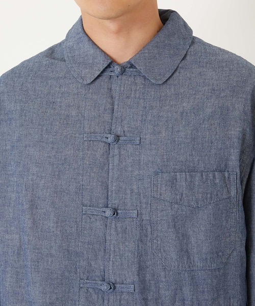 BLUE BLUE(ブルーブルー)の「オリジナルシャンブレー フレンチチャイナ ワークジャケット(その他アウター・メンズ・ブルー・SMALL/MEDIUM/LARGE/X-LARGE)」の5枚目の写真