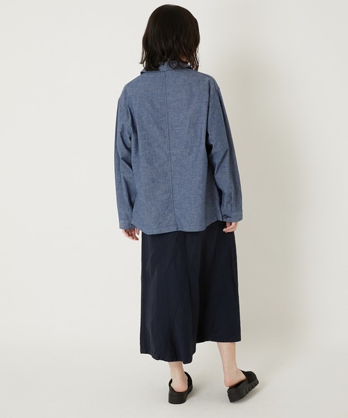 BLUE BLUE(ブルーブルー)の「オリジナルシャンブレー フレンチチャイナ ワークジャケット(その他アウター・メンズ・ブルー・SMALL/MEDIUM/LARGE/X-LARGE)」の18枚目の写真