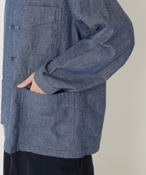 BLUE BLUE(ブルーブルー)の「オリジナルシャンブレー フレンチチャイナ ワークジャケット(その他アウター・メンズ・ブルー・SMALL/MEDIUM/LARGE/X-LARGE)」の12枚目の写真